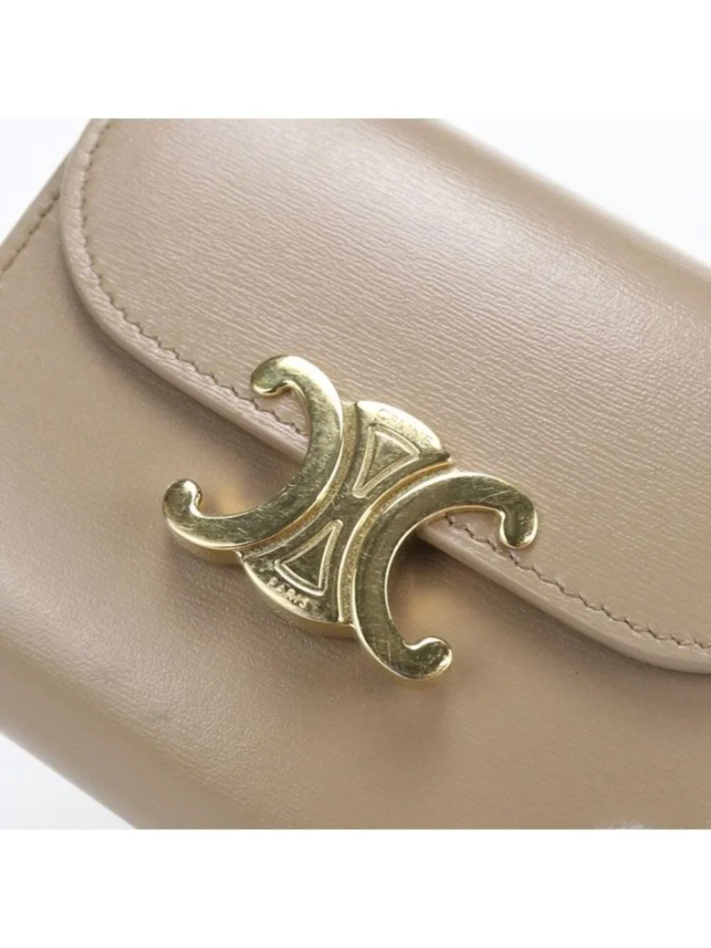 Celine Small Flap Wallet Triomphe Trifold Calfskin